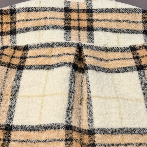 Old Navy Wool Shacket - Cream Plaid - Picture 11 of 16